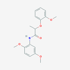 molecular formula C18H21NO5 B317948 N-(2,5-dimethoxyphenyl)-2-(2-methoxyphenoxy)propanamide 
