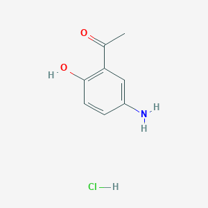 molecular formula C8H10ClNO2 B3179480 3-Acetyl-4-hydroxyaniline Hydrochloride CAS No. 57471-32-6