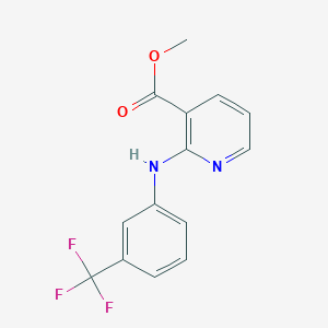 molecular formula C14H11F3N2O2 B3179483 Methyl 2-[3-(trifluoromethyl)anilino]nicotinate CAS No. 59361-45-4