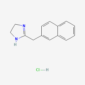 molecular formula C14H15ClN2 B3179491 2-(naphthalen-2-ylmethyl)-4,5-dihydro-1H-imidazole;hydrochloride CAS No. 6028-15-5