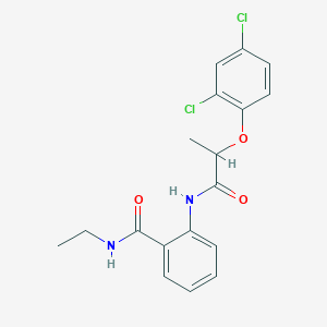 molecular formula C18H18Cl2N2O3 B317956 2-{[2-(2,4-dichlorophenoxy)propanoyl]amino}-N-ethylbenzamide 