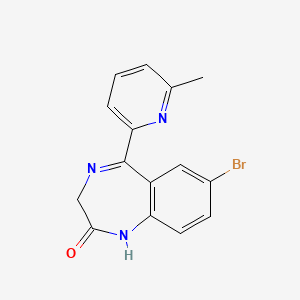 molecular formula C15H12BrN3O B3179567 7-Bromo-5-(6-methylpyridin-2-yl)-1,3-dihydro-2H-1,4-benzodiazepin-2-one CAS No. 868350-97-4