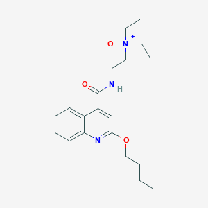 2-[(2-butoxyquinoline-4-carbonyl)amino]-N,N-diethylethanamine oxide
