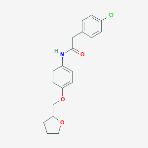 2-(4-chlorophenyl)-N-[4-(tetrahydro-2-furanylmethoxy)phenyl]acetamide