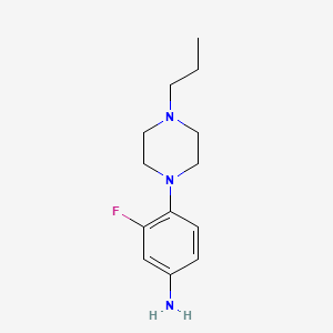 molecular formula C13H20FN3 B3179593 3-Fluoro-4-(4-propylpiperazin-1-yl)aniline CAS No. 1026156-06-8