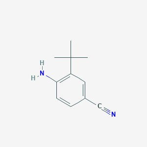 molecular formula C11H14N2 B3179613 4-Amino-3-(tert-butyl)benzonitrile CAS No. 1369783-60-7