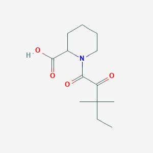 molecular formula C13H21NO4 B3179636 (2S)-1-(3,3-dimethyl-2-oxopentanoyl)piperidine-2-carboxylic acid CAS No. 152754-55-7