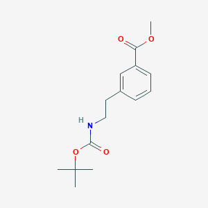 molecular formula C15H21NO4 B3179648 Methyl 3-(2-(tert-butoxycarbonyl)aminoethyl)benzoate CAS No. 179003-02-2