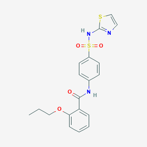 molecular formula C19H19N3O4S2 B317965 2-propoxy-N-[4-(1,3-thiazol-2-ylsulfamoyl)phenyl]benzamide 