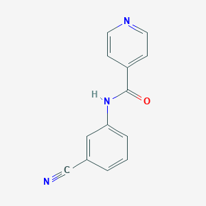 molecular formula C13H9N3O B317972 N-(3-cyanophenyl)pyridine-4-carboxamide 