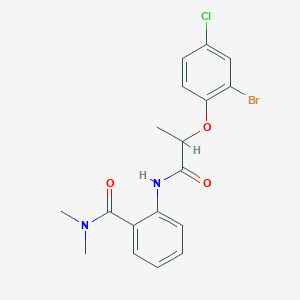 2-{[2-(2-bromo-4-chlorophenoxy)propanoyl]amino}-N,N-dimethylbenzamide