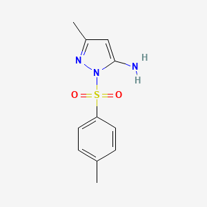 molecular formula C11H13N3O2S B3179841 3-methyl-1-[(4-methylphenyl)sulfonyl]-1H-pyrazol-5-amine CAS No. 92133-93-2