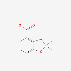 molecular formula C12H14O3 B3179842 2,2-Dimethyl-2,3-dihydrobenzofuran-4-carboxylic Acid Methyl Ester CAS No. 929301-86-0