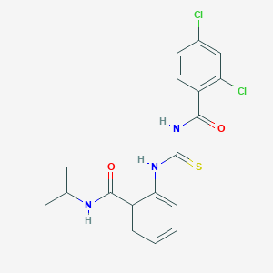 molecular formula C18H17Cl2N3O2S B317985 2-({[(2,4-dichlorobenzoyl)amino]carbothioyl}amino)-N-isopropylbenzamide 