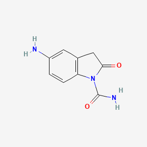 molecular formula C9H9N3O2 B3179859 5-Amino-2-oxindole-1-carboxamide CAS No. 100599-28-8