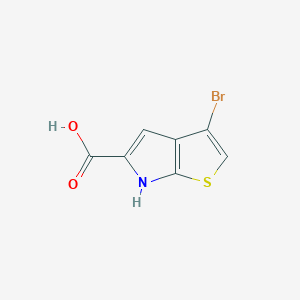 molecular formula C7H4BrNO2S B3179866 3-bromo-6H-thieno[2,3-b]pyrrole-5-carboxylic acid CAS No. 1007386-45-9