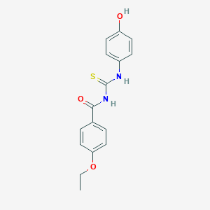 molecular formula C16H16N2O3S B317987 4-ethoxy-N-[(4-hydroxyphenyl)carbamothioyl]benzamide 