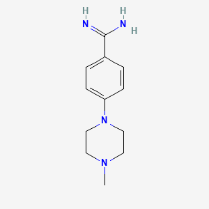 molecular formula C12H18N4 B3179885 4-(4-Methylpiperazin-1-yl)benzimidamide CAS No. 1019576-01-2