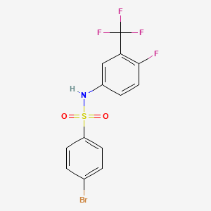 molecular formula C13H8BrF4NO2S B3179890 4-Bromo-n-(4-fluoro-3-(trifluoromethyl)phenyl)benzenesulfonamide CAS No. 1022050-36-7