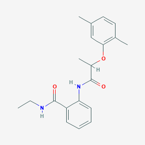 molecular formula C20H24N2O3 B317990 2-{[2-(2,5-dimethylphenoxy)propanoyl]amino}-N-ethylbenzamide 