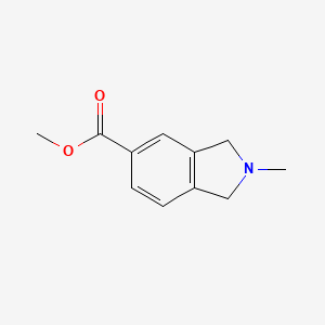 molecular formula C11H13NO2 B3179925 Methyl 2-methyl-2,3-dihydro-1H-isoindole-5-carboxylate CAS No. 1065065-37-3