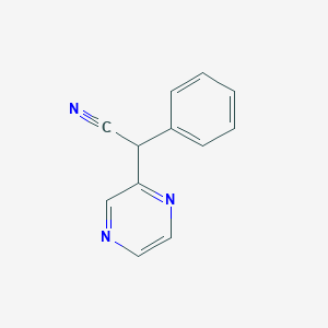 molecular formula C12H9N3 B3179930 2-Phenyl-2-pyrazin-2-ylacetonitrile CAS No. 1080-87-1