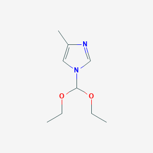 molecular formula C9H16N2O2 B3179945 1-(Diethoxymethyl)-4-methylimidazole CAS No. 111539-75-4