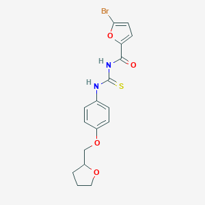 molecular formula C17H17BrN2O4S B317997 N-(5-bromo-2-furoyl)-N'-[4-(tetrahydro-2-furanylmethoxy)phenyl]thiourea 