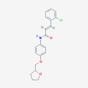 molecular formula C20H20ClNO3 B317998 3-(2-chlorophenyl)-N-[4-(tetrahydro-2-furanylmethoxy)phenyl]acrylamide 