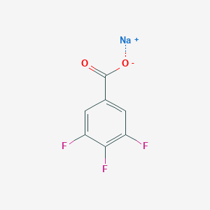 molecular formula C7H2F3NaO2 B3179980 Benzoic acid, 3,4,5-trifluoro-, sodium salt (1:1) CAS No. 1180493-12-2