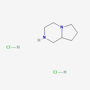 molecular formula C7H15ClN2 B3179986 Octahydropyrrolo[1,2-a]pyrazine dihydrochloride CAS No. 1187928-47-7