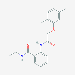 molecular formula C19H22N2O3 B317999 2-{[(2,5-dimethylphenoxy)acetyl]amino}-N-ethylbenzamide 