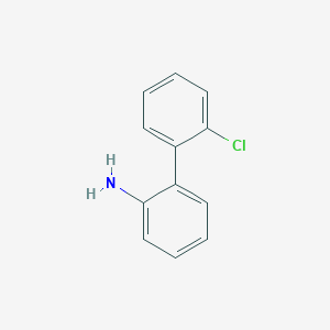molecular formula C12H10ClN B3179991 2'-Chloro[1,1'-biphenyl]-2-amine CAS No. 1203-43-6