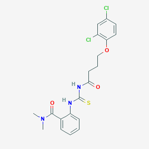 molecular formula C20H21Cl2N3O3S B318002 2-({[4-(2,4-dichlorophenoxy)butanoyl]carbamothioyl}amino)-N,N-dimethylbenzamide 