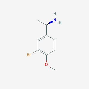 molecular formula C9H12BrNO B3180027 (1R)-1-(3-bromo-4-methoxyphenyl)ethan-1-amine CAS No. 1212315-80-4