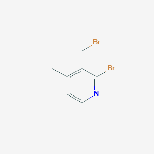 molecular formula C7H7Br2N B3180049 2-Bromo-3-bromomethyl-4-methylpyridine CAS No. 1227582-16-2
