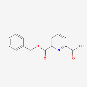 molecular formula C14H10NO4- B3180076 2,6-Pyridinedicarboxylic acid, mono(phenylmethyl) ester CAS No. 125686-90-0