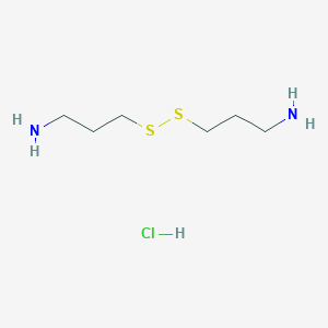 molecular formula C6H17ClN2S2 B3180083 3,3'-Disulfanediylbis(propan-1-amine) hydrochloride CAS No. 125829-10-9