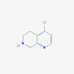 molecular formula C8H9ClN2 B3180095 4-Chloro-5,6,7,8-tetrahydro-1,7-naphthyridine CAS No. 1260664-52-5