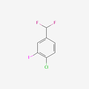 molecular formula C7H4ClF2I B3180098 1-Chloro-4-difluoromethyl-2-iodobenzene CAS No. 1261737-24-9