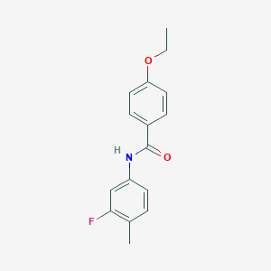 molecular formula C16H16FNO2 B318013 4-ethoxy-N-(3-fluoro-4-methylphenyl)benzamide 