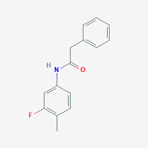 molecular formula C15H14FNO B318018 N-(3-fluoro-4-methylphenyl)-2-phenylacetamide 