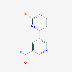molecular formula C11H7BrN2O B3180192 6-Bromo-[2,3'-bipyridine]-5'-carbaldehyde CAS No. 1346687-08-8