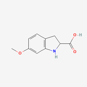 molecular formula C10H11NO3 B3180227 1H-Indole-2-carboxylic acid, 2,3-dihydro-6-methoxy- CAS No. 1367725-61-8