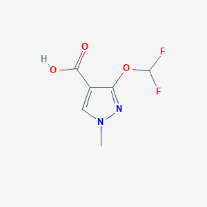 molecular formula C6H6F2N2O3 B3180233 3-(Difluoromethoxy)-1-methyl-1H-pyrazole-4-carboxylic acid CAS No. 1378843-16-3