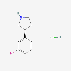 molecular formula C10H13ClFN B3180239 (S)-3-(3-Fluorophenyl)pyrrolidine hydrochloride CAS No. 1384269-01-5