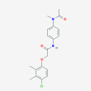 molecular formula C19H21ClN2O3 B318025 N-{4-[acetyl(methyl)amino]phenyl}-2-(4-chloro-2,3-dimethylphenoxy)acetamide 