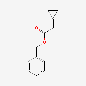 molecular formula C12H12O2 B3180258 Benzyl 2-cyclopropylideneacetate CAS No. 139132-06-2