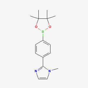 molecular formula C16H21BN2O2 B3180259 1-methyl-2-(4-(4,4,5,5-tetramethyl-1,3,2-dioxaborolan-2-yl)phenyl)-1H-imidazole CAS No. 1394374-23-2