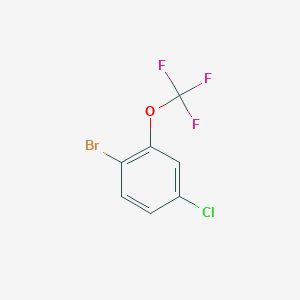 molecular formula C7H3BrClF3O B3180262 1-Bromo-4-chloro-2-(trifluoromethoxy)benzene CAS No. 1402672-86-9
